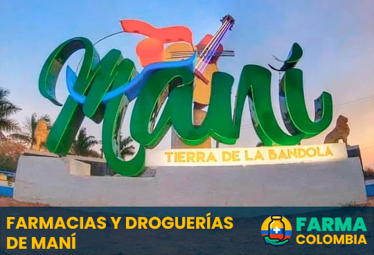 Farmacias y Droquerías de Maní, Casanare, Colombia - Cortesía de https://www.facebook.com/Manimipueblo2018