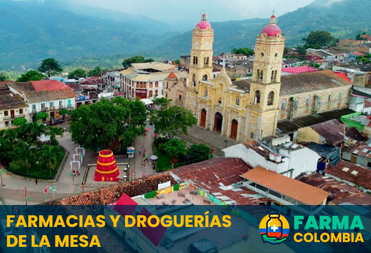 Farmacias y Droguerías de La Mesa, Cundinamarca, Colombia - Cortesía de https://www.youtube.com/@volandoendrone4381